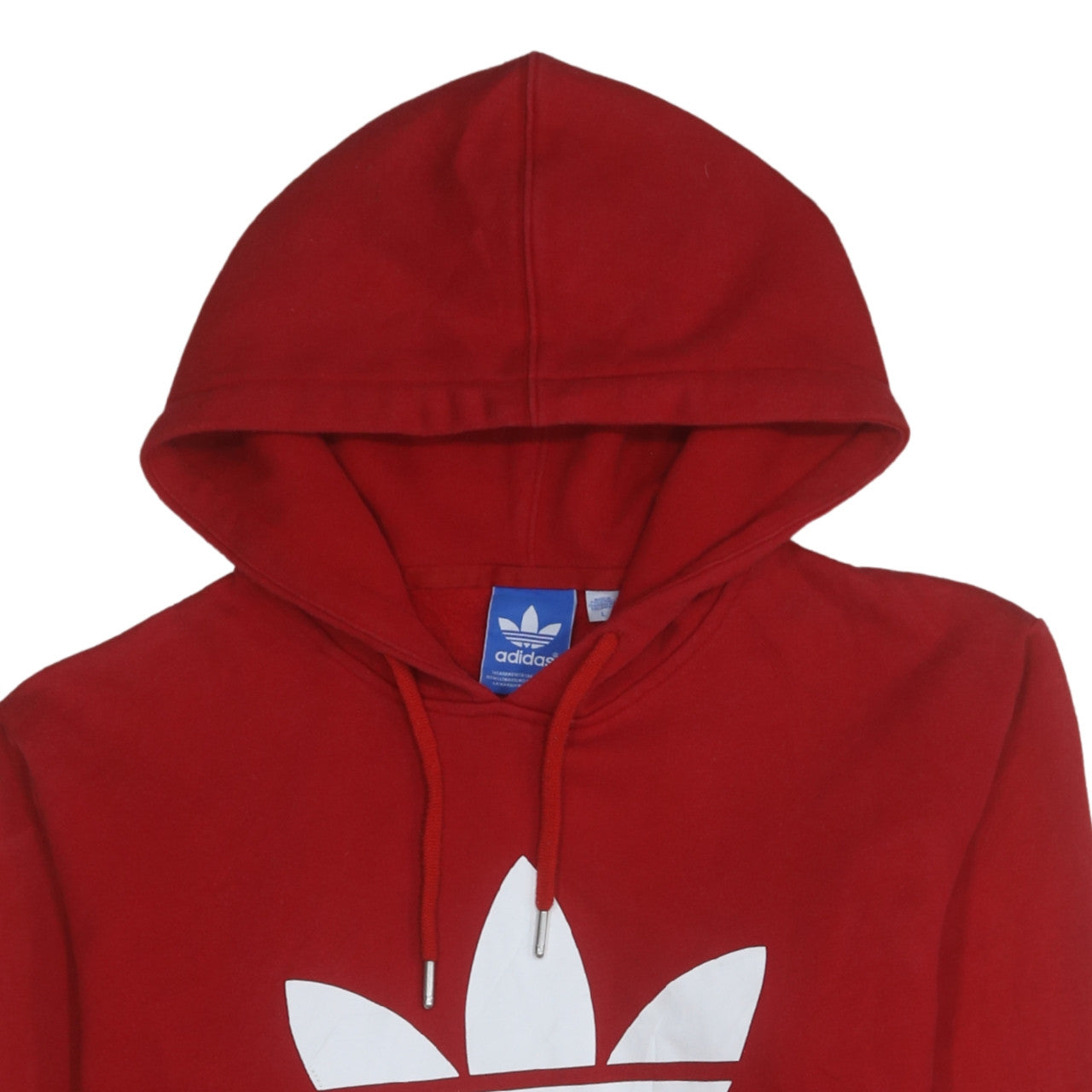 Mens UK Size L adidas Red Pullover Hoodie
