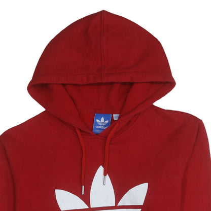 Mens UK Size L adidas Red Pullover Hoodie