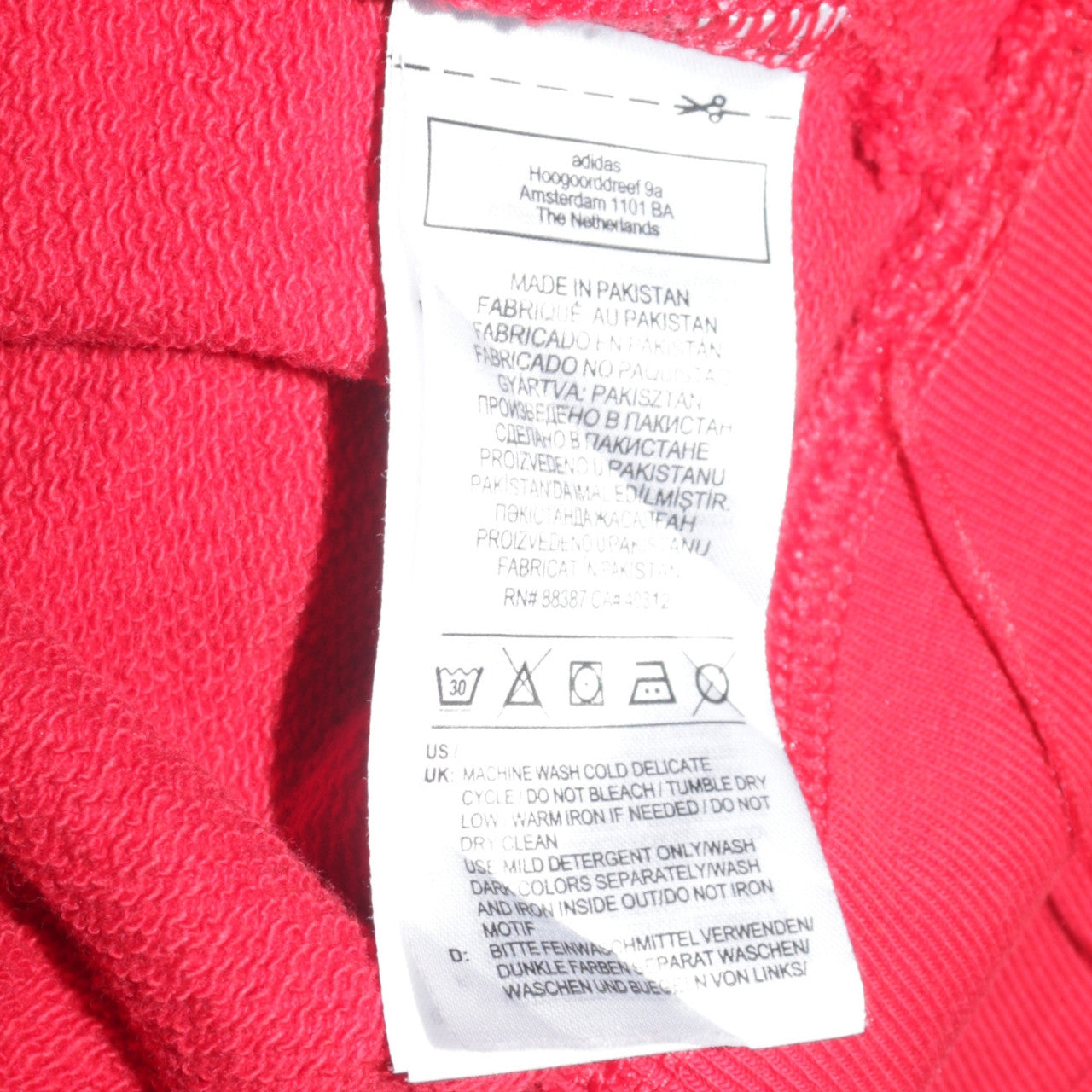 Womens UK Size 3XL adidas Red Pullover Sweatshirt