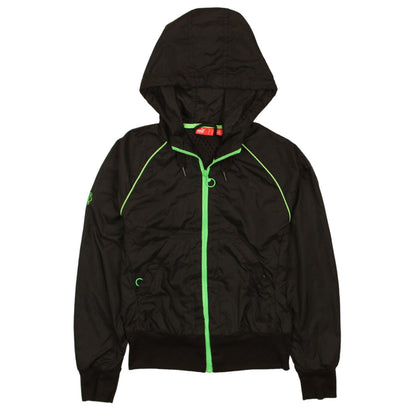 Womens UK Size 10 PUMA Black Windbreaker Coat