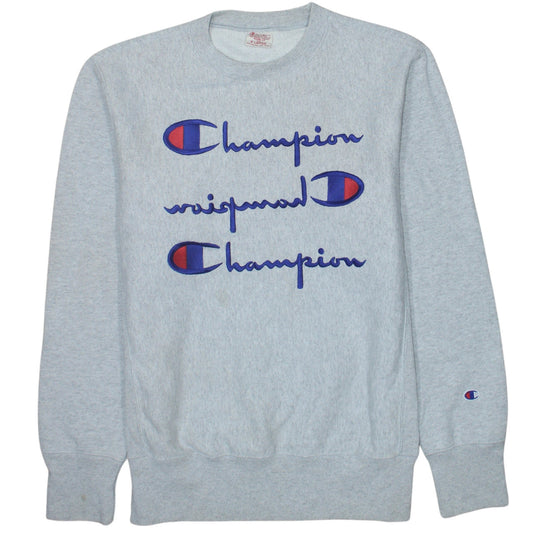 Mens UK Size XL Champion Grey Pullover Sweatshirt