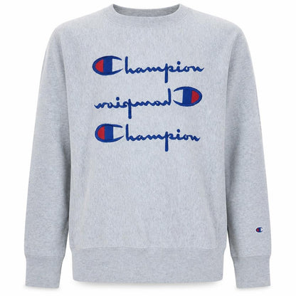 Mens UK Size XL Champion Grey Pullover Sweatshirt