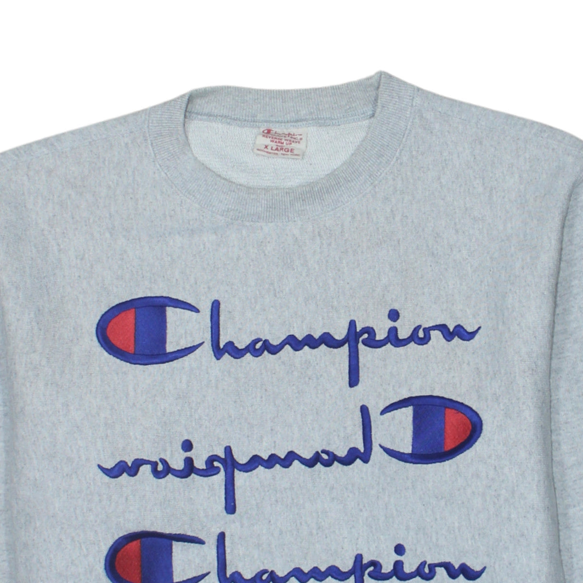 Mens UK Size XL Champion Grey Pullover Sweatshirt