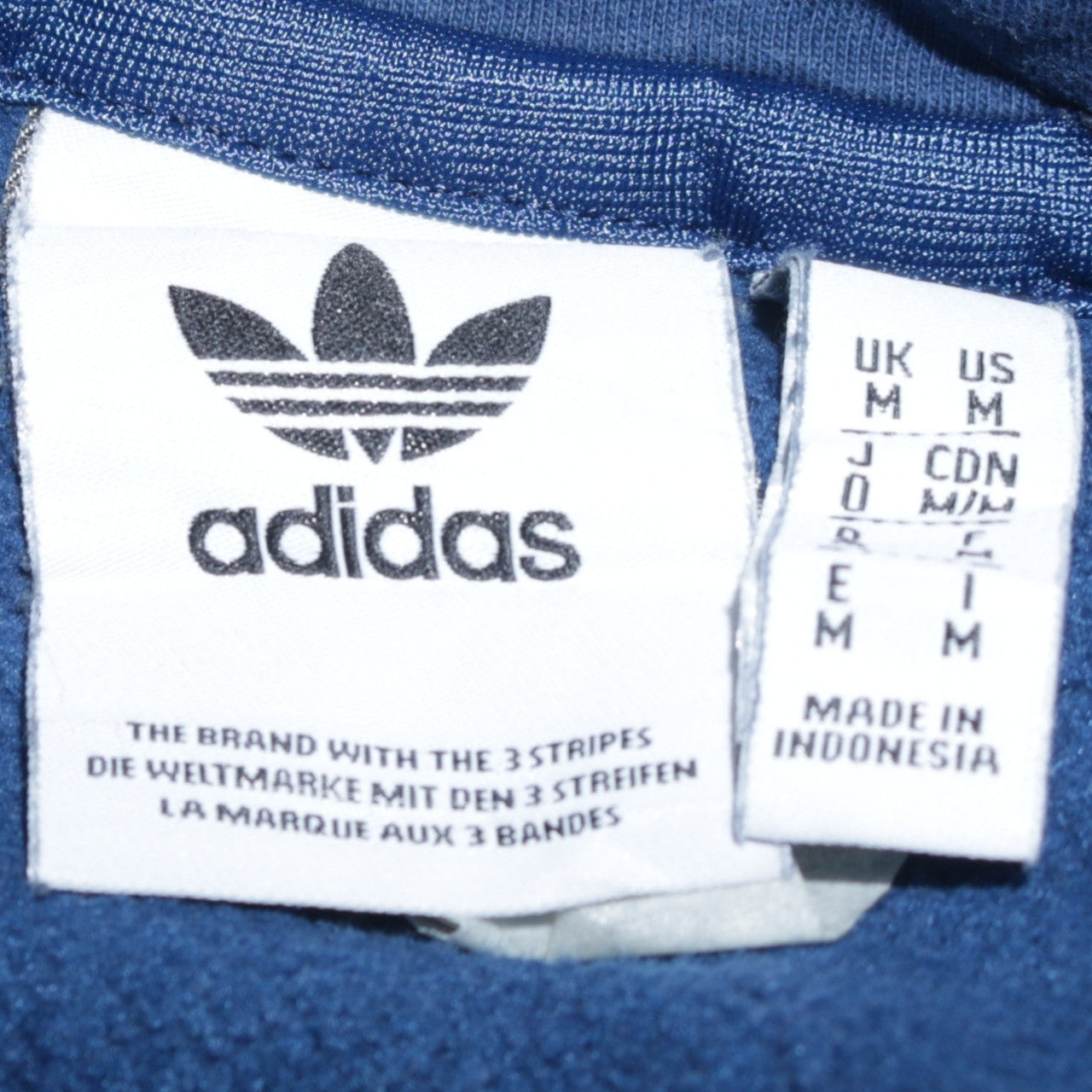Mens UK Size M adidas Blue Pullover Hoodie