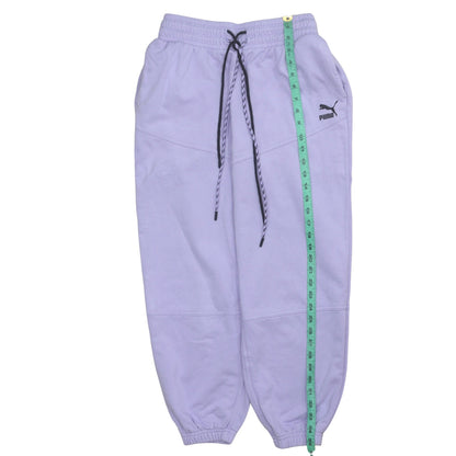 Womens UK Size S PUMA Relaxed Fit Jogger Purple Trousers