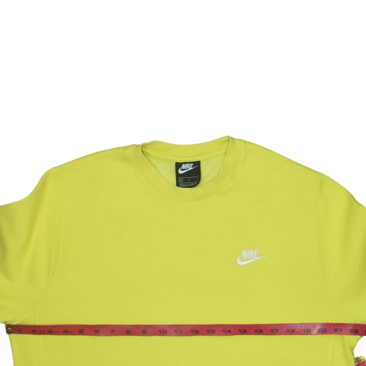 Mens UK Size M Nike Yellow Pullover Sweatshirt