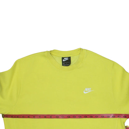 Mens UK Size M Nike Yellow Pullover Sweatshirt