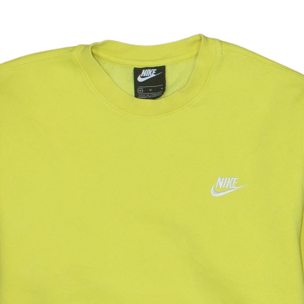 Mens UK Size M Nike Yellow Pullover Sweatshirt