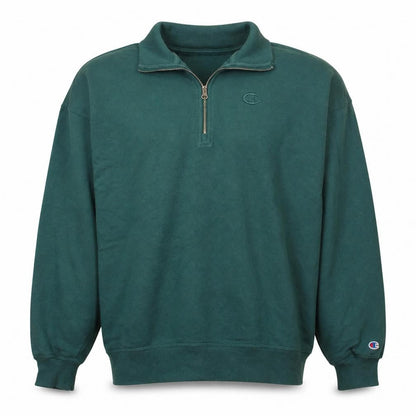 Mens UK Size S Champion Green 1/2 Zip Sweatshirt