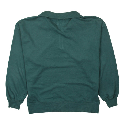 Mens UK Size S Champion Green 1/2 Zip Sweatshirt