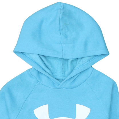 Under Armour Boys Blue Pullover Hoodie Size 10-11 Years Fleece Logo Sweatshirt