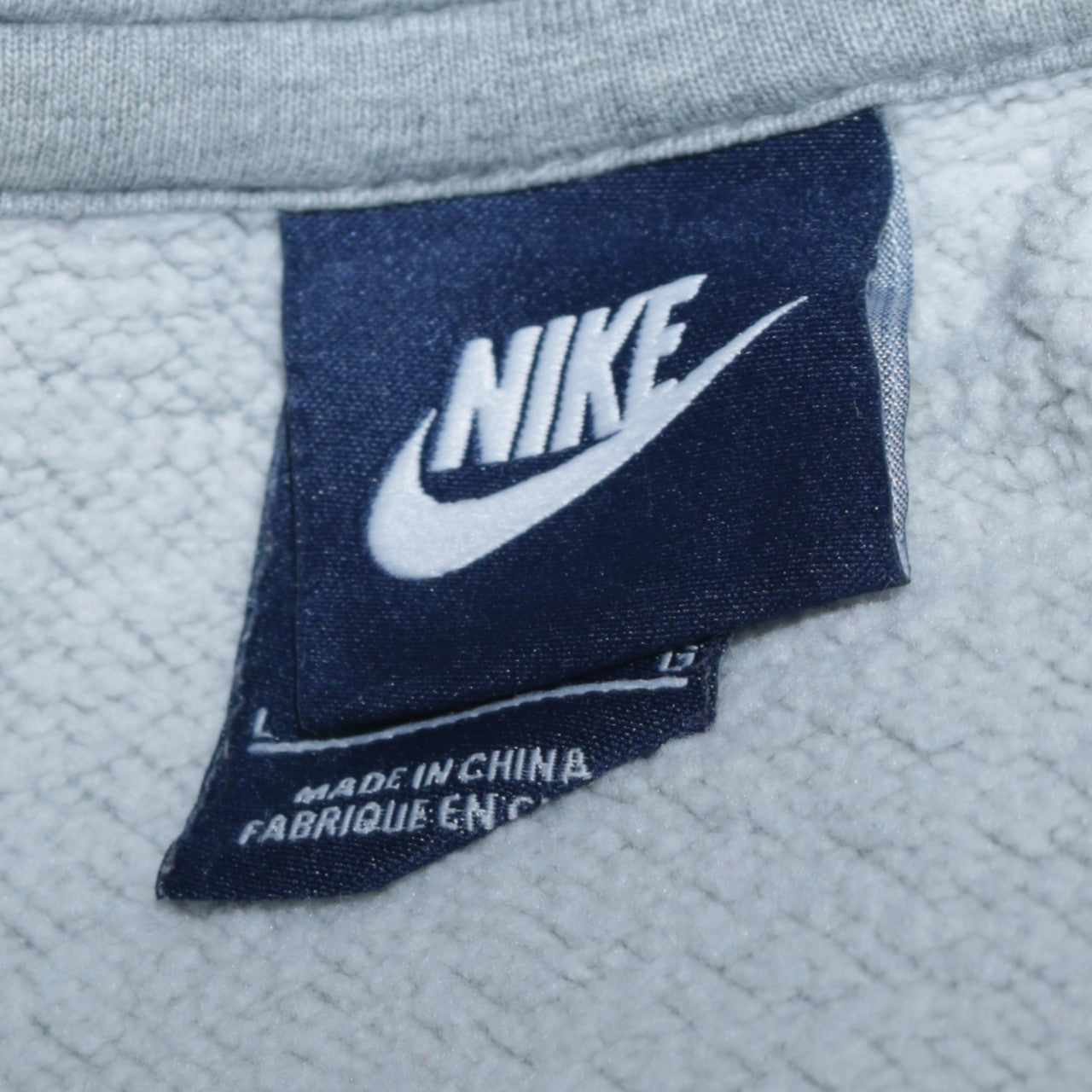 Mens UK Size L Nike Grey Pullover Hoodie