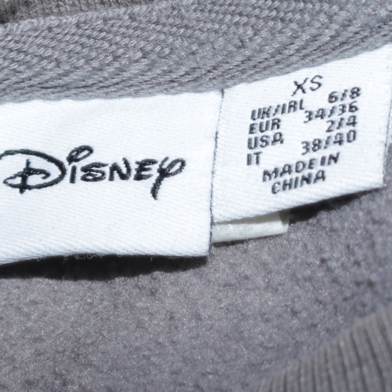 Womens UK Size XS Disney Grey Pullover Sweatshirt