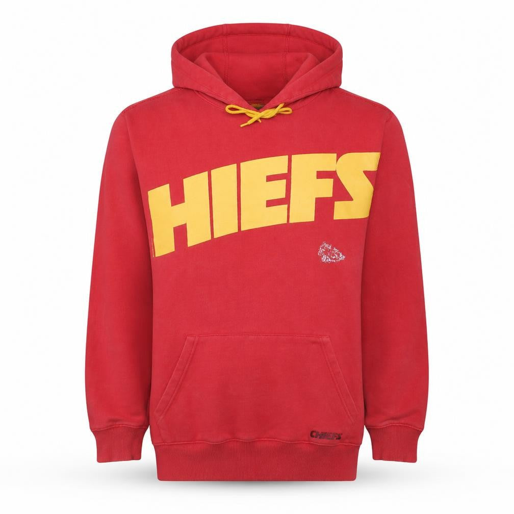 Mens UK Size L NFL Team Apparel Red Pullover Hoodie