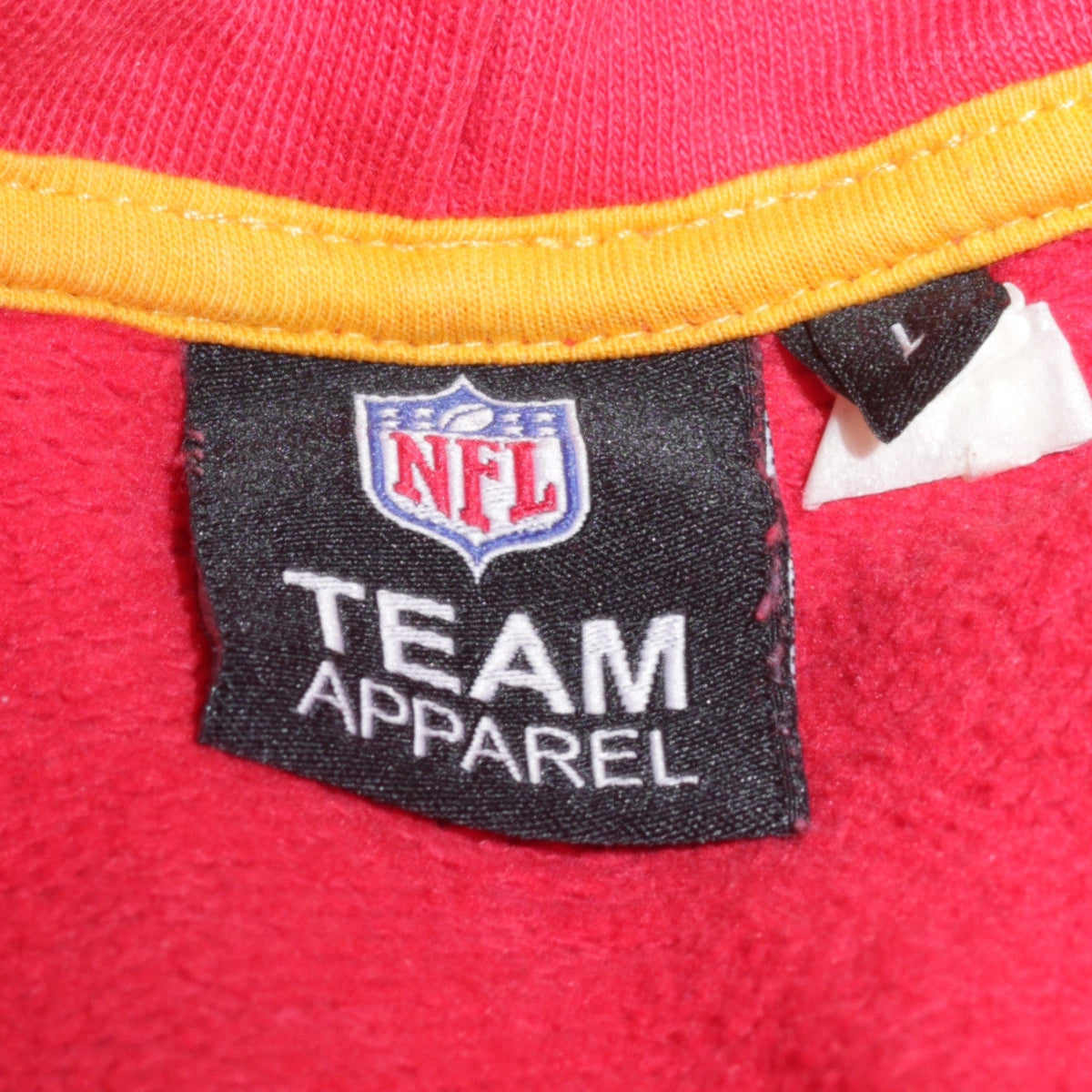 Mens UK Size L NFL Team Apparel Red Pullover Hoodie