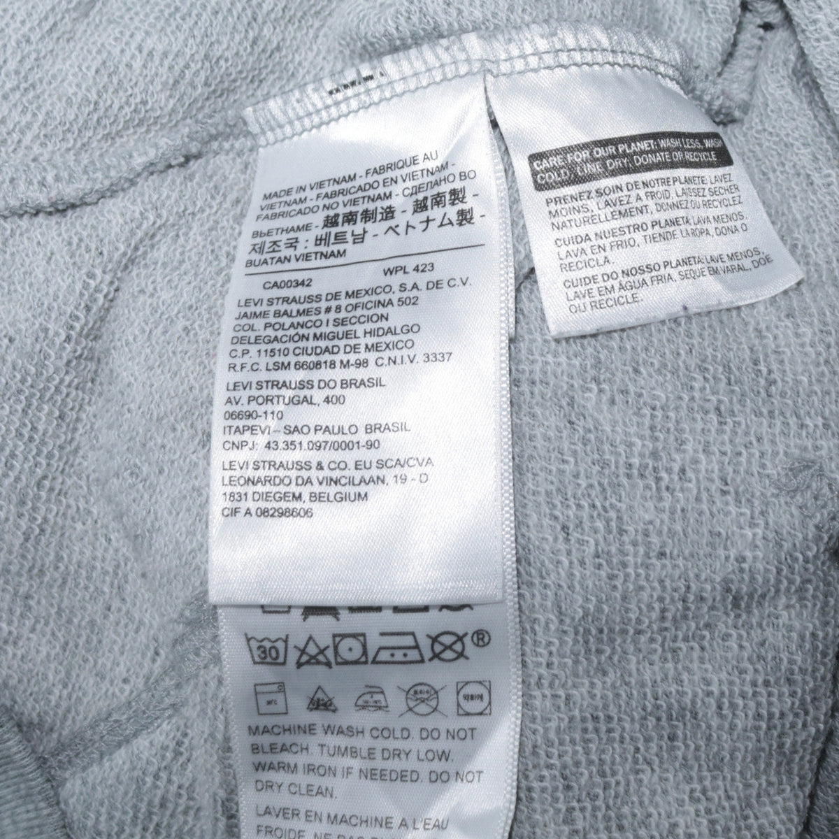 Teens UK Size S Levi's Grey Pullover Hoodie