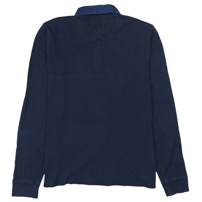Tommy Hilfiger Men's Blue Slim Fit 2XL Long Sleeve Collared Polo Shirt