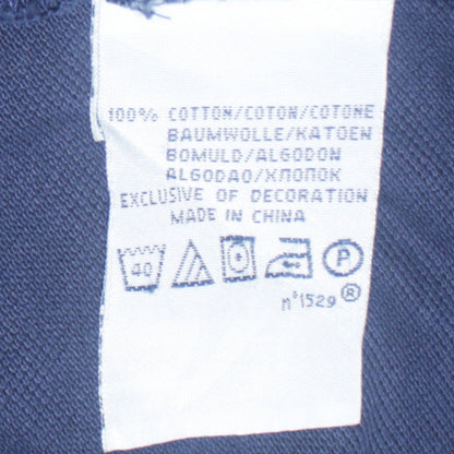 Tommy Hilfiger Men's Blue Slim Fit 2XL Long Sleeve Collared Polo Shirt