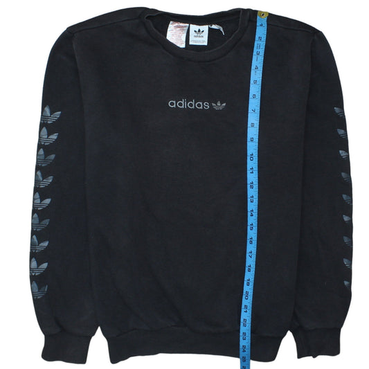 Adidas Boys Black Crew Neck Pullover Sweatshirt Size 15-16 Years