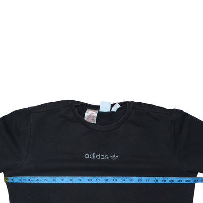 Adidas Boys Black Crew Neck Pullover Sweatshirt Size 15-16 Years