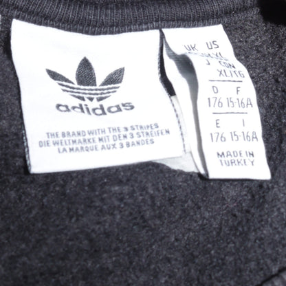 Adidas Boys Black Crew Neck Pullover Sweatshirt Size 15-16 Years