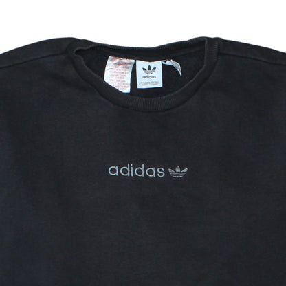 Adidas Boys Black Crew Neck Pullover Sweatshirt Size 15-16 Years