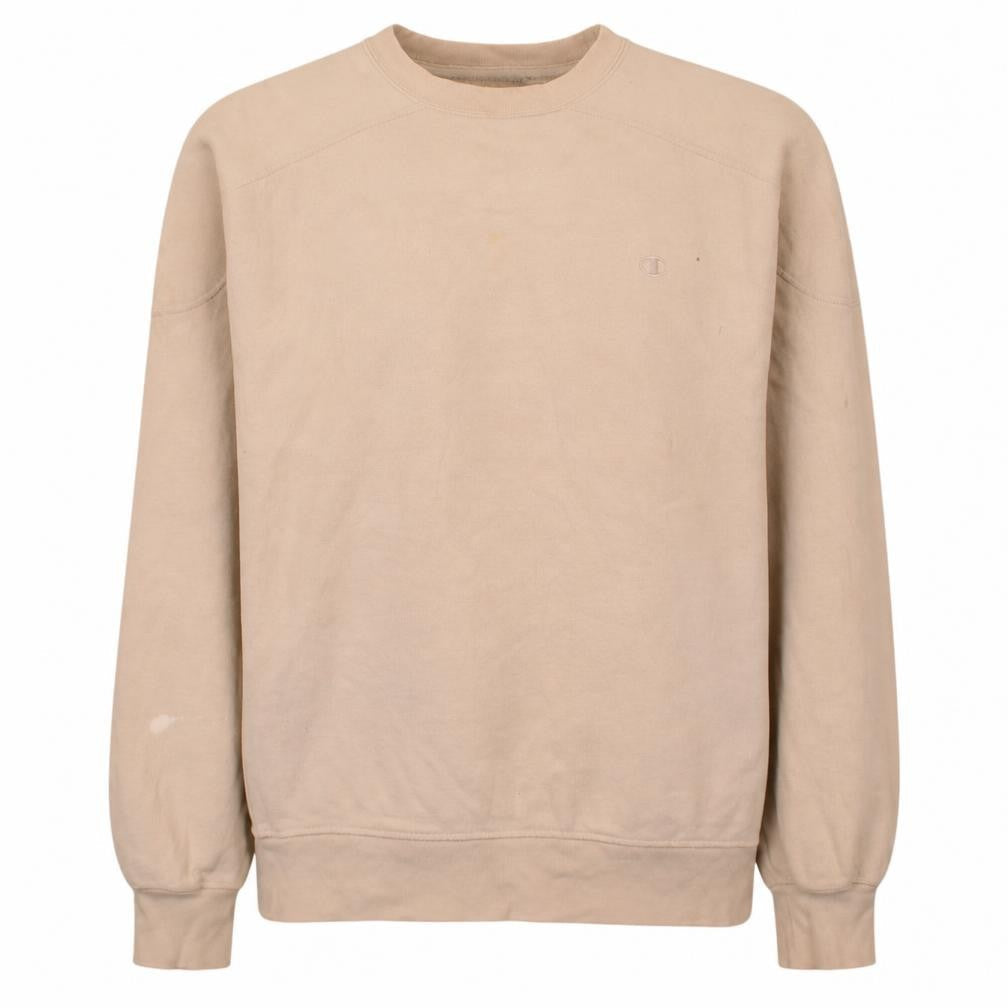 Mens UK Size L Champion Beige Pullover Sweatshirt