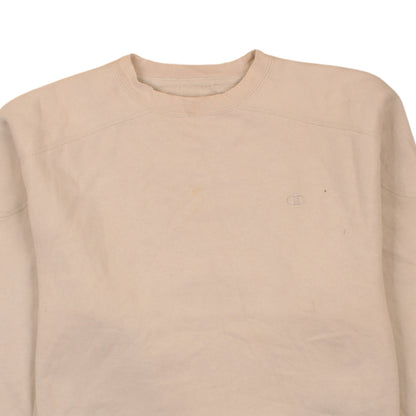 Mens UK Size L Champion Beige Pullover Sweatshirt