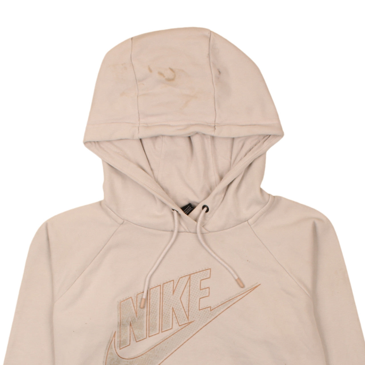Mens UK Size M Nike Beige Pullover Hoodie