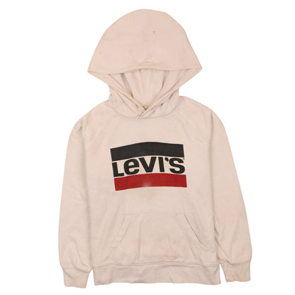 Mens UK Size XS Levi's White Pullover Hoodie