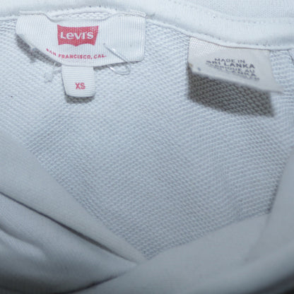 Mens UK Size XS Levi's White Pullover Hoodie