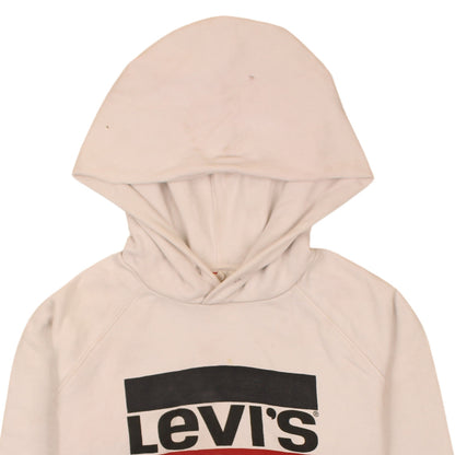 Mens UK Size XS Levi's White Pullover Hoodie