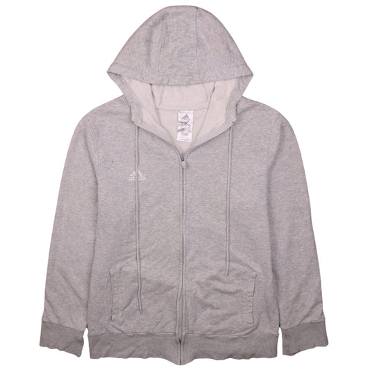 Mens UK Size XL adidas Grey Full Zip Hoodie