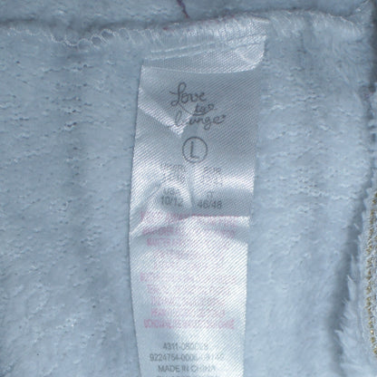 Disney Women’s White Striped Fleece Mickey Mouse Pyjama Top L