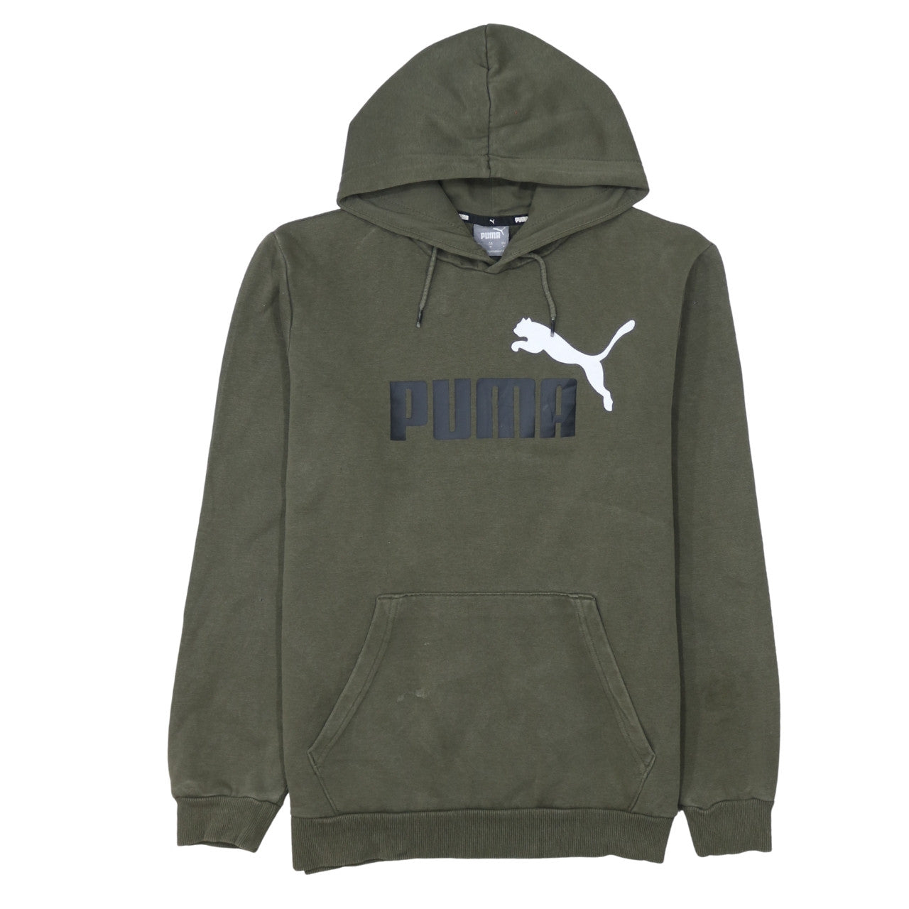 Mens UK Size M PUMA Green Pullover Hoodie
