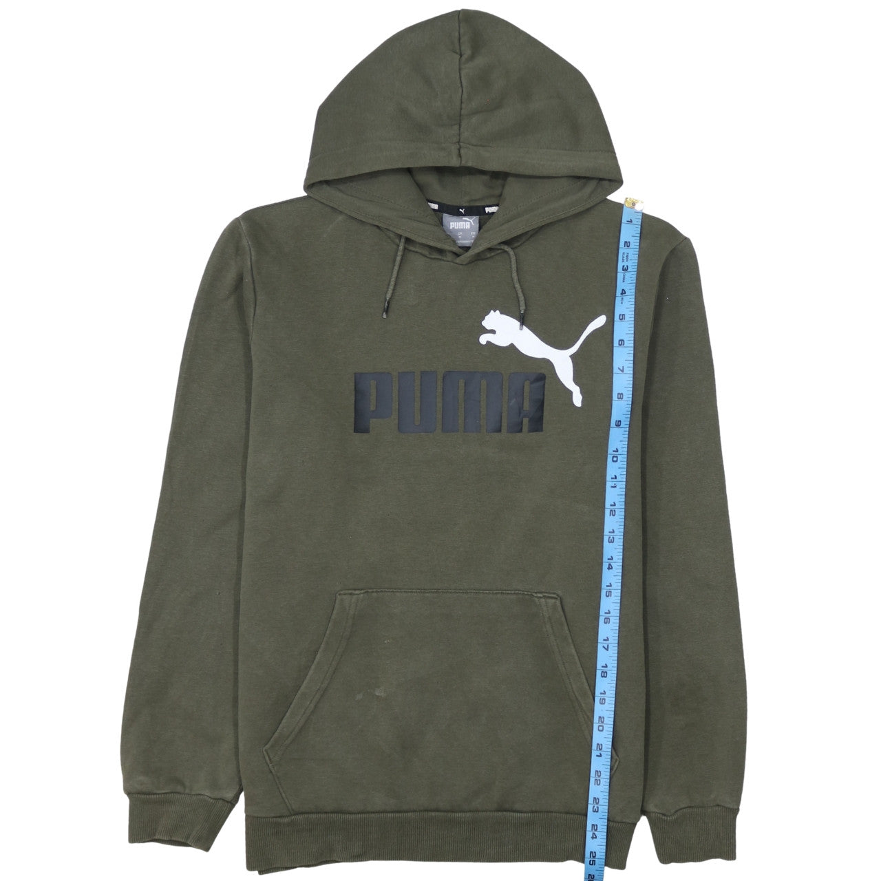 Mens UK Size M PUMA Green Pullover Hoodie