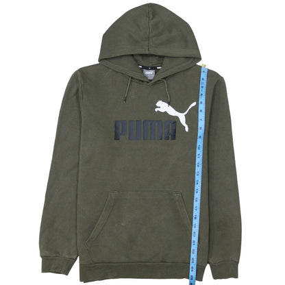 Mens UK Size M PUMA Green Pullover Hoodie