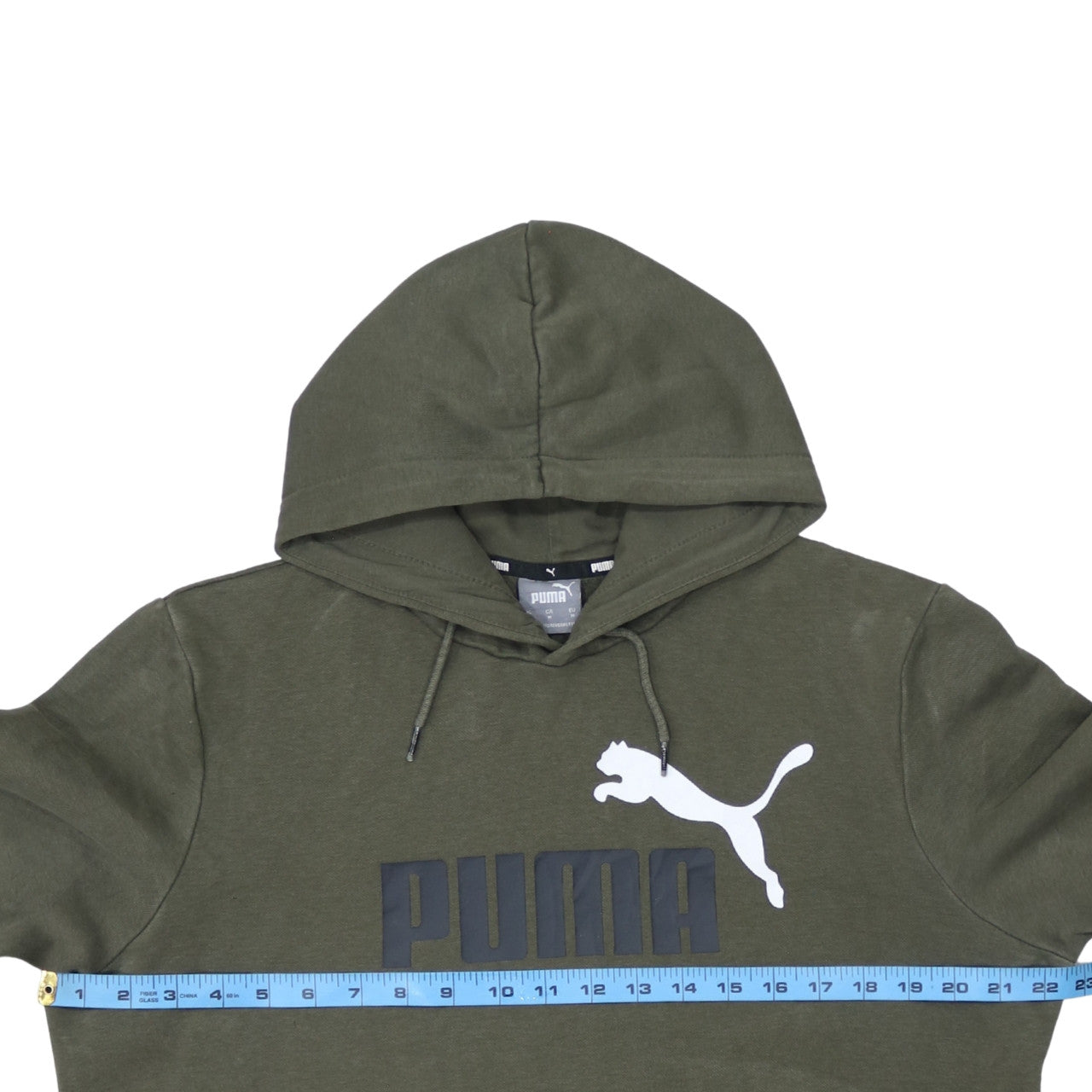 Mens UK Size M PUMA Green Pullover Hoodie