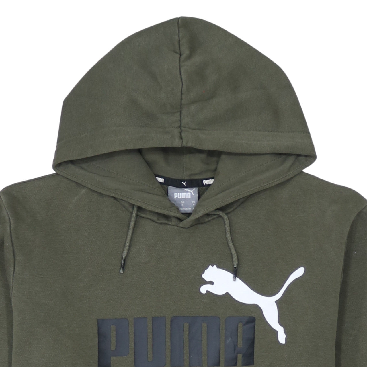Mens UK Size M PUMA Green Pullover Hoodie