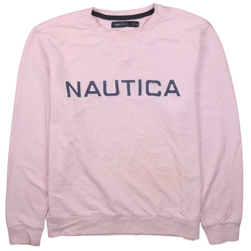 Mens UK Size M Nautica Pink Pullover Sweatshirt