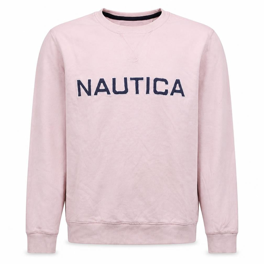 Mens UK Size M Nautica Pink Pullover Sweatshirt