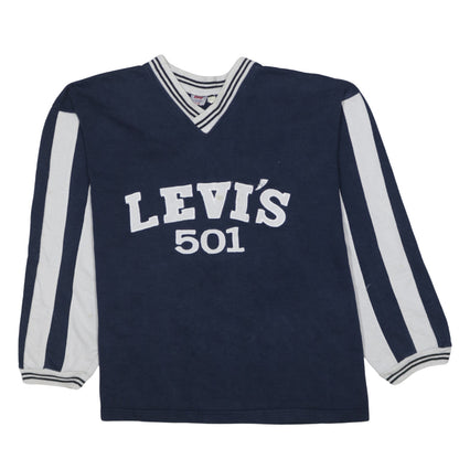 Mens UK Size L Levi's Blue Pullover Sweatshirt