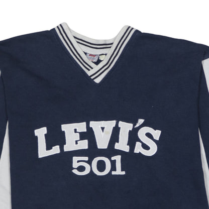 Mens UK Size L Levi's Blue Pullover Sweatshirt