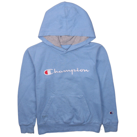 Womens UK Size M Champion Blue Pullover Hoodie