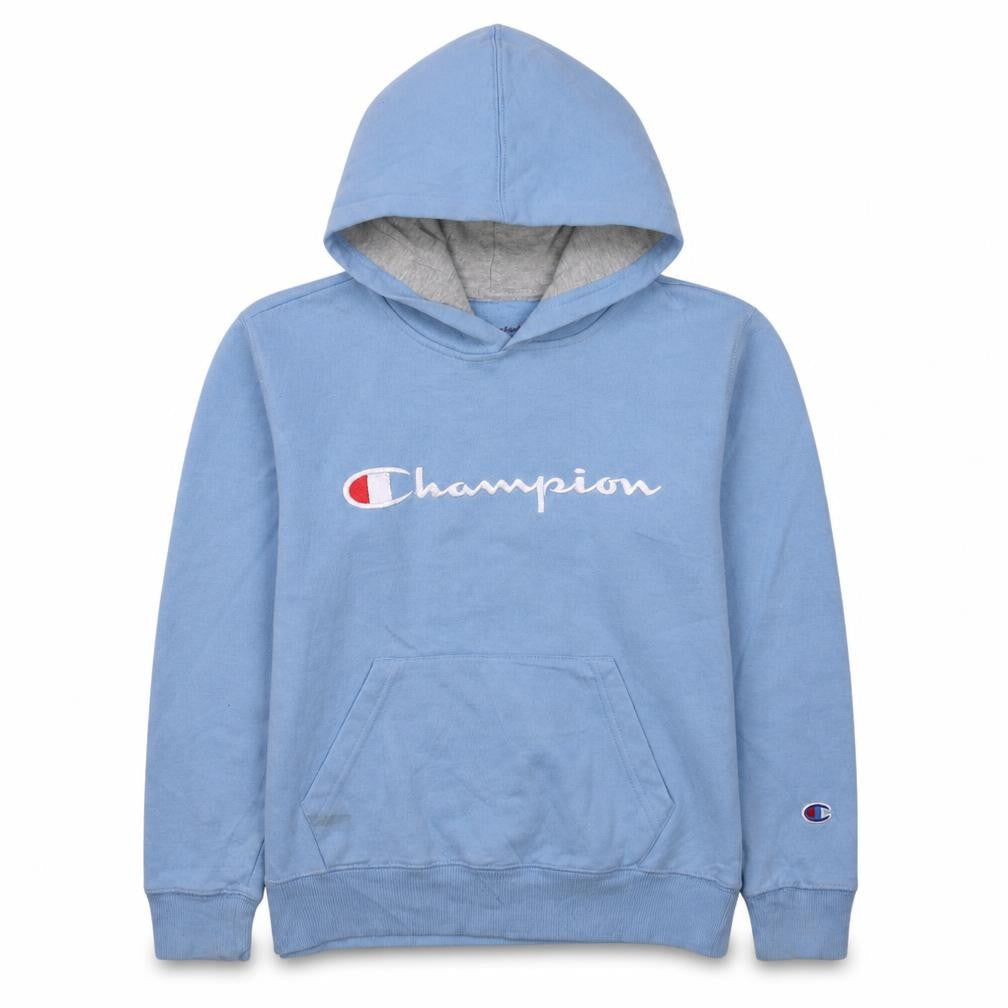 Womens UK Size M Champion Blue Pullover Hoodie
