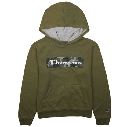 Champion Boys Green XL Camouflage Logo Pullover Hoodie Sweatshirt