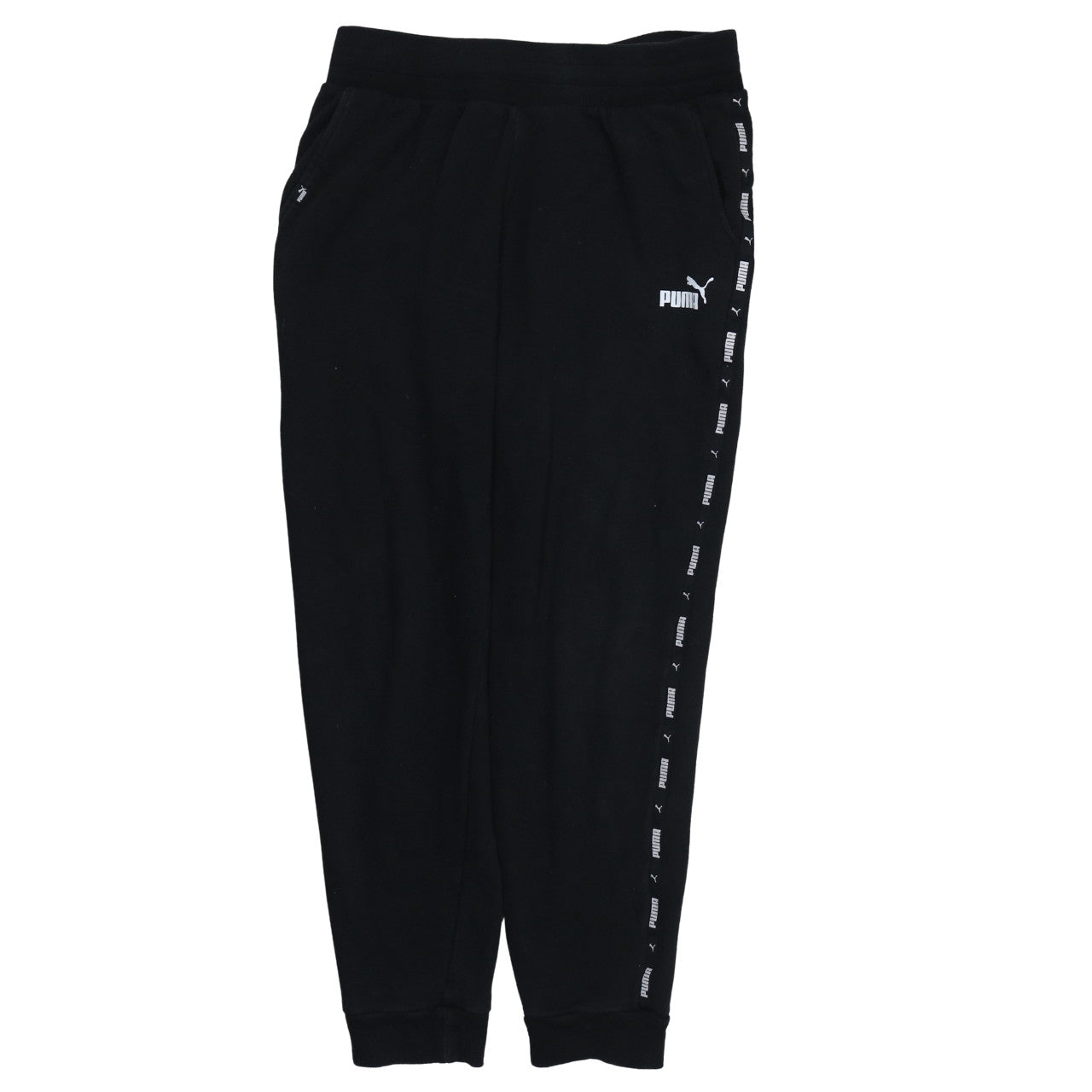 Mens UK Size M PUMA Regular Fit Jogger Black Trousers