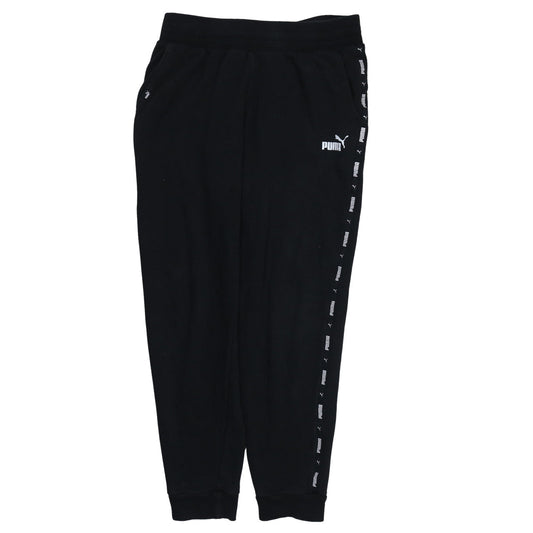Mens UK Size M PUMA Regular Fit Jogger Black Trousers