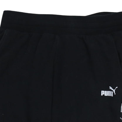 Mens UK Size M PUMA Regular Fit Jogger Black Trousers