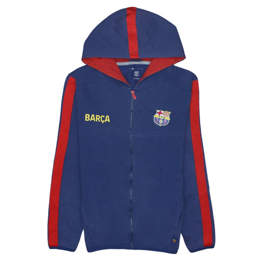 Mens UK Size XL FC Barcelona Blue Full Zip Hoodie
